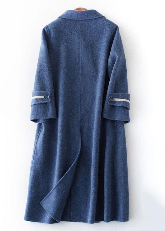 Trendy Oversized Long Winter Coat with Double Breasted Design